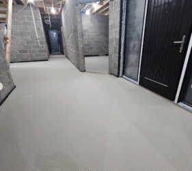 Liquid Floor Screed suitable for UFH installed at Bolnacreen Self Build